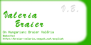 valeria braier business card